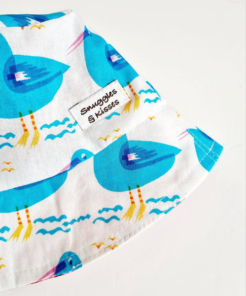 Seagull Print Reversible Sunhat-Bucket Style..New!