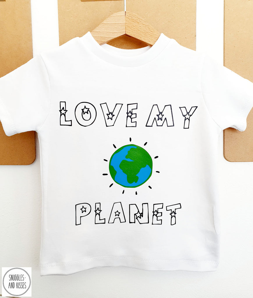 Love My Planet Kids T-Shirt - Snuggles and Kisses