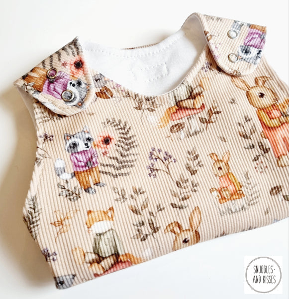 Woodland Friends Print Dungarees-New!