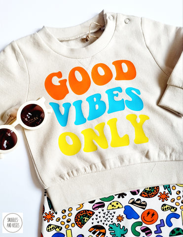 Kids 'Good Vibes Only' Sweatshirt-New Design!