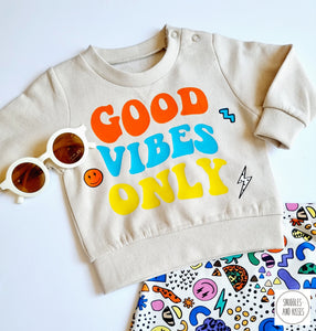 Kids 'Good Vibes Only' Sweatshirt-New Design!