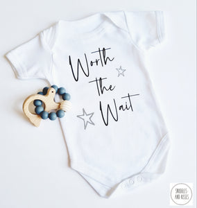 'Worth the Wait' Baby Vest