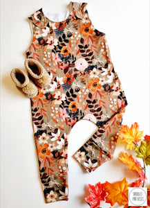 Autumn Floral Print Dungarees-New!