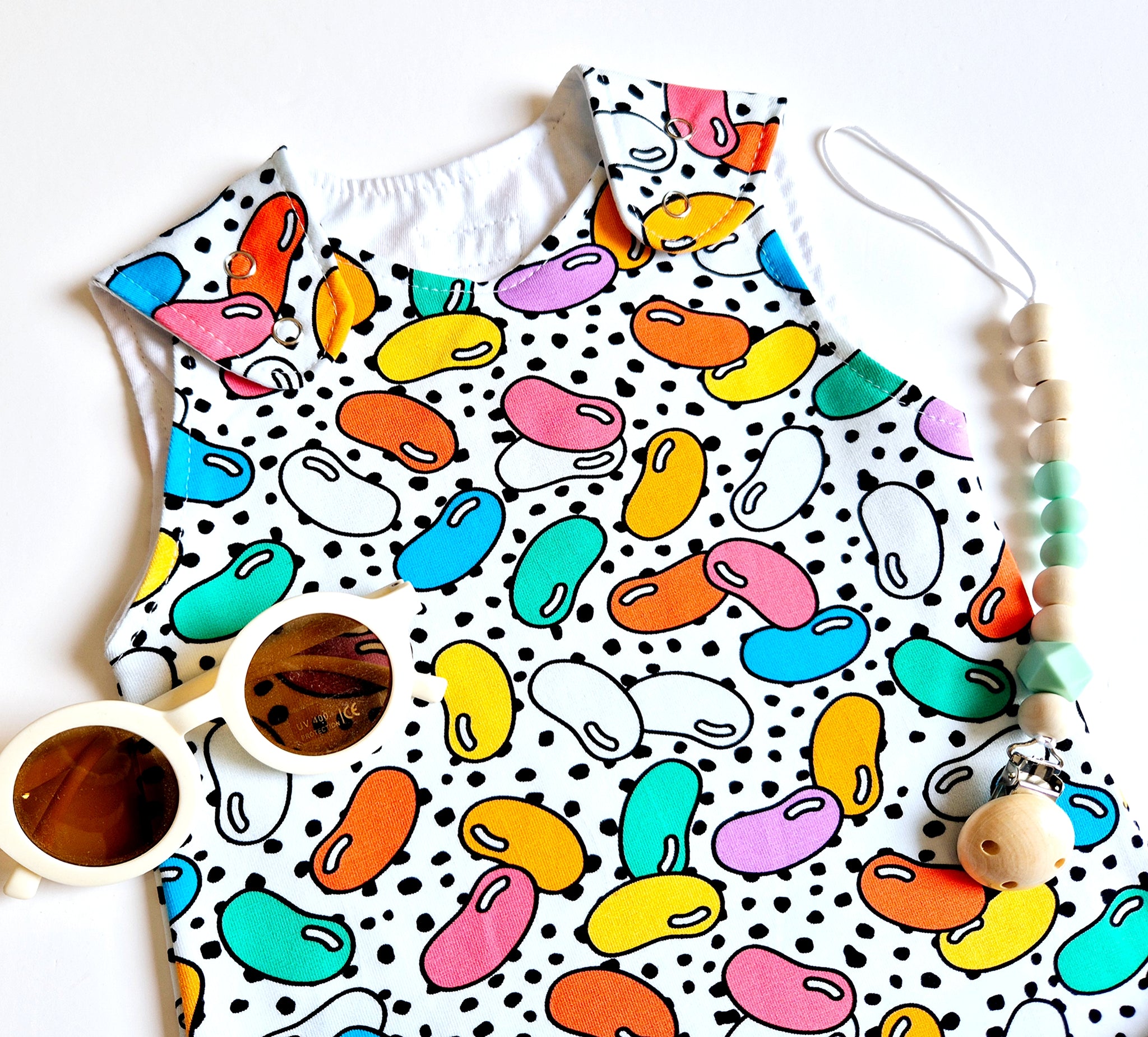 Jellybean Print Dungarees-New!