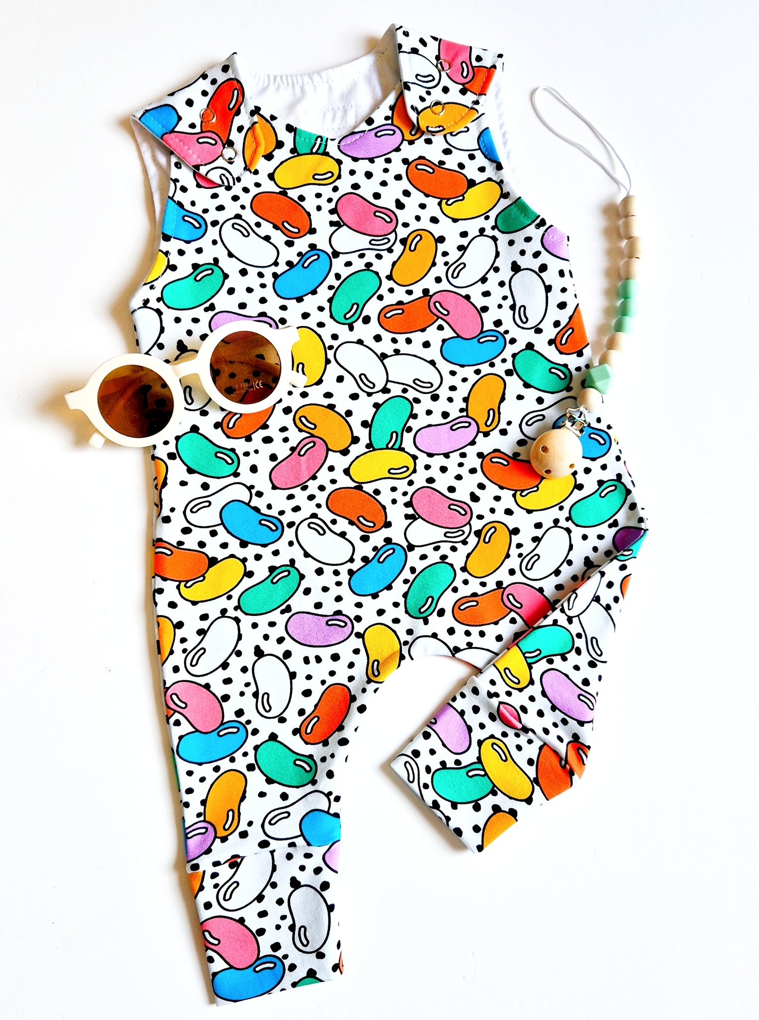 Jellybean Print Dungarees-New!