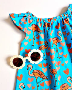 Flamingo Print Dress-New!