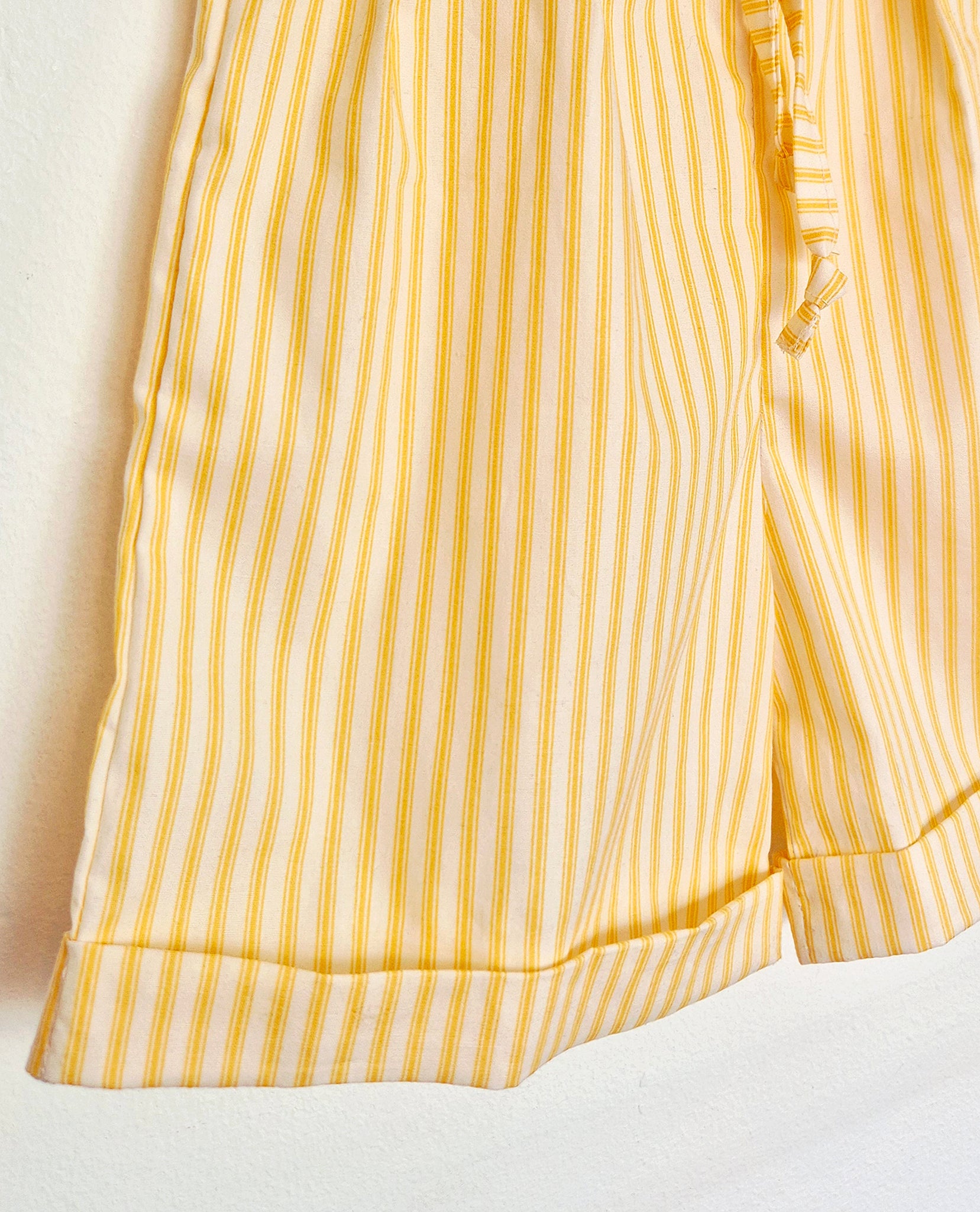 Lemon Stripe Cotton Shorts-New!