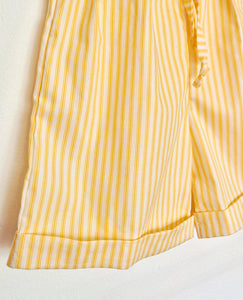 Lemon Stripe Cotton Shorts-New!