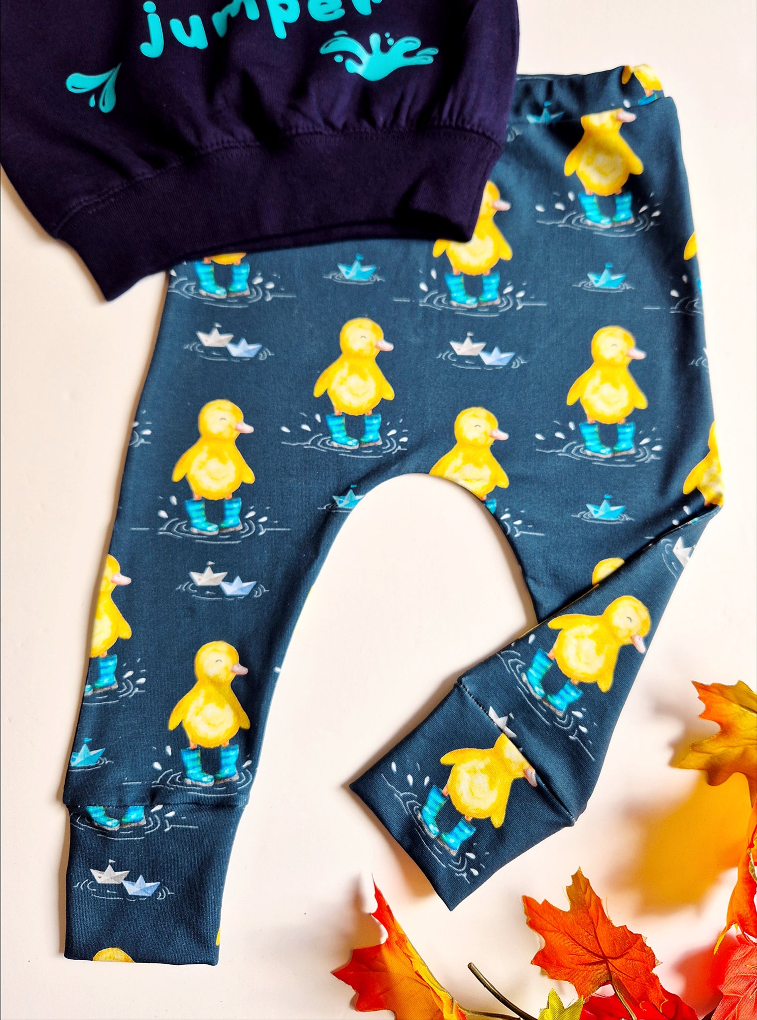 Baby/Kids Leggings- PuddleDucks Print