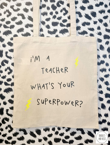 'What's Your Superpower?' Reuseable Tote Bag