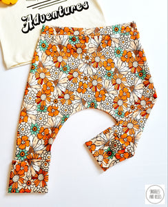 Leggings-70's Retro Floral Print