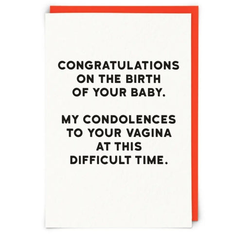 Congratulations/Condolences New Baby Card