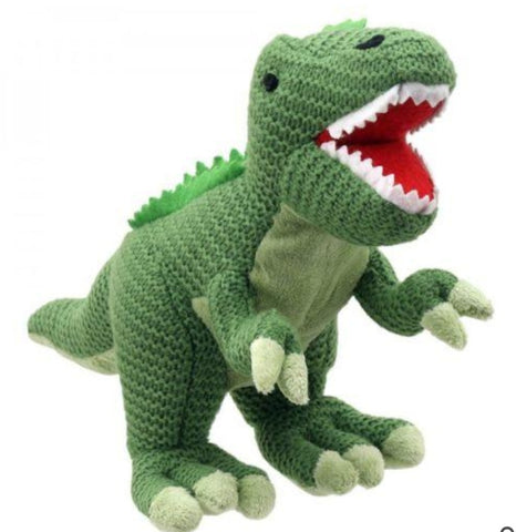 Wilberry Knitted T-Rex -Green