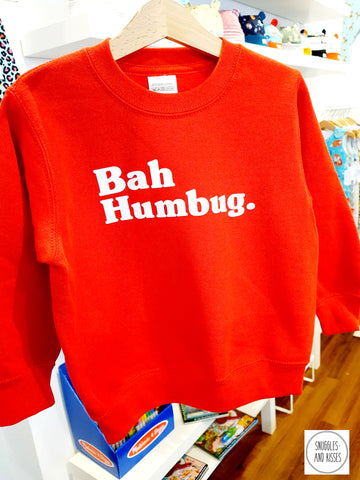 Kids 'Bah Humbug' Christmas Sweatshirt