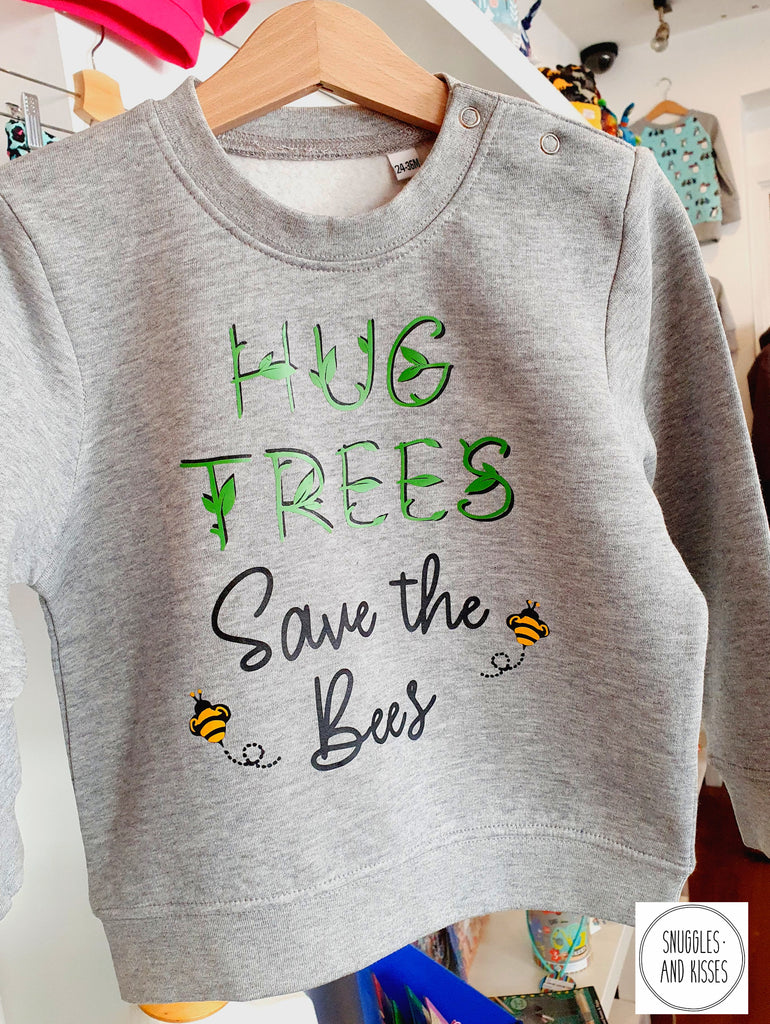 Kids 'Hug Trees, Save the Bees' Sweatshirt