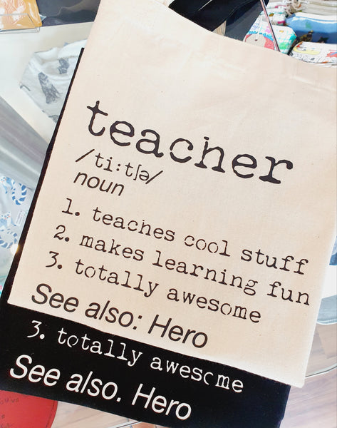 'Teacher' Tote Bag