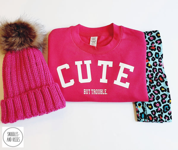 Kids 'Cute-But Trouble' Sweatshirt
