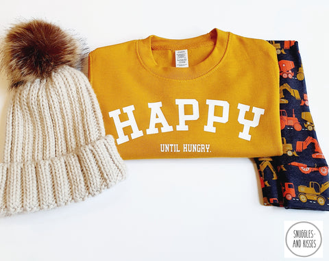 Kids 'Happy-Until Hungry' Sweatshirt-New for 2022!