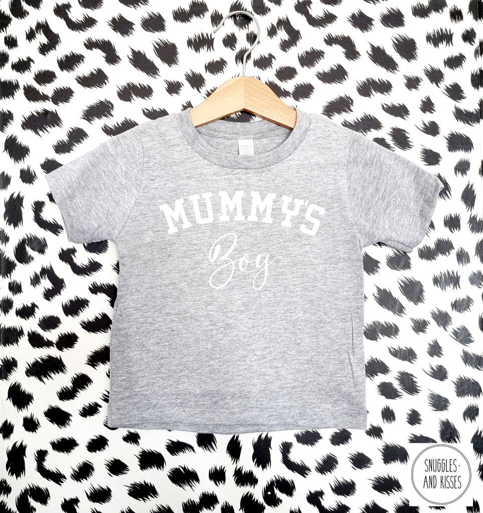 'Mummy's Boy' T-Shirt -Grey Marl