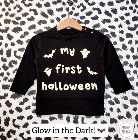 'My First Halloween'' Glow in the Dark long sleeved top-New Design!!