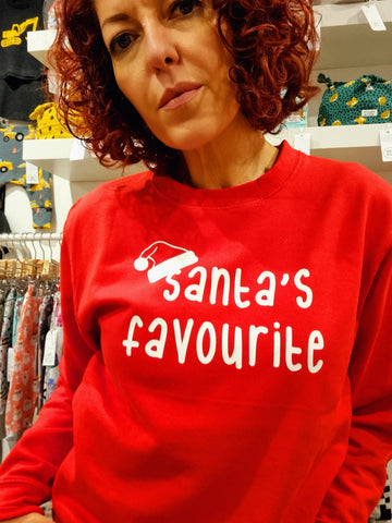'Santa's Favourite'  Adult Christmas Sweatshirt-New Design!