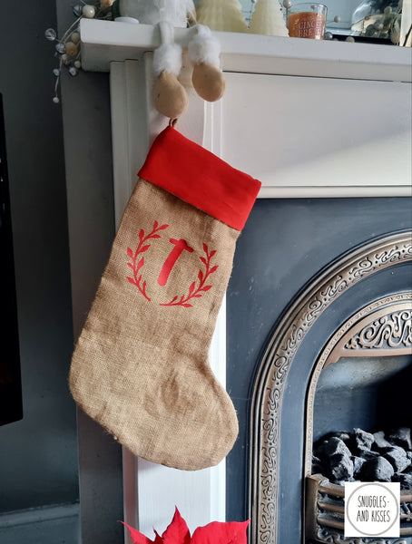 Personalised Jute Christmas Stocking
