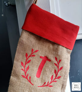 Personalised Jute Christmas Stocking