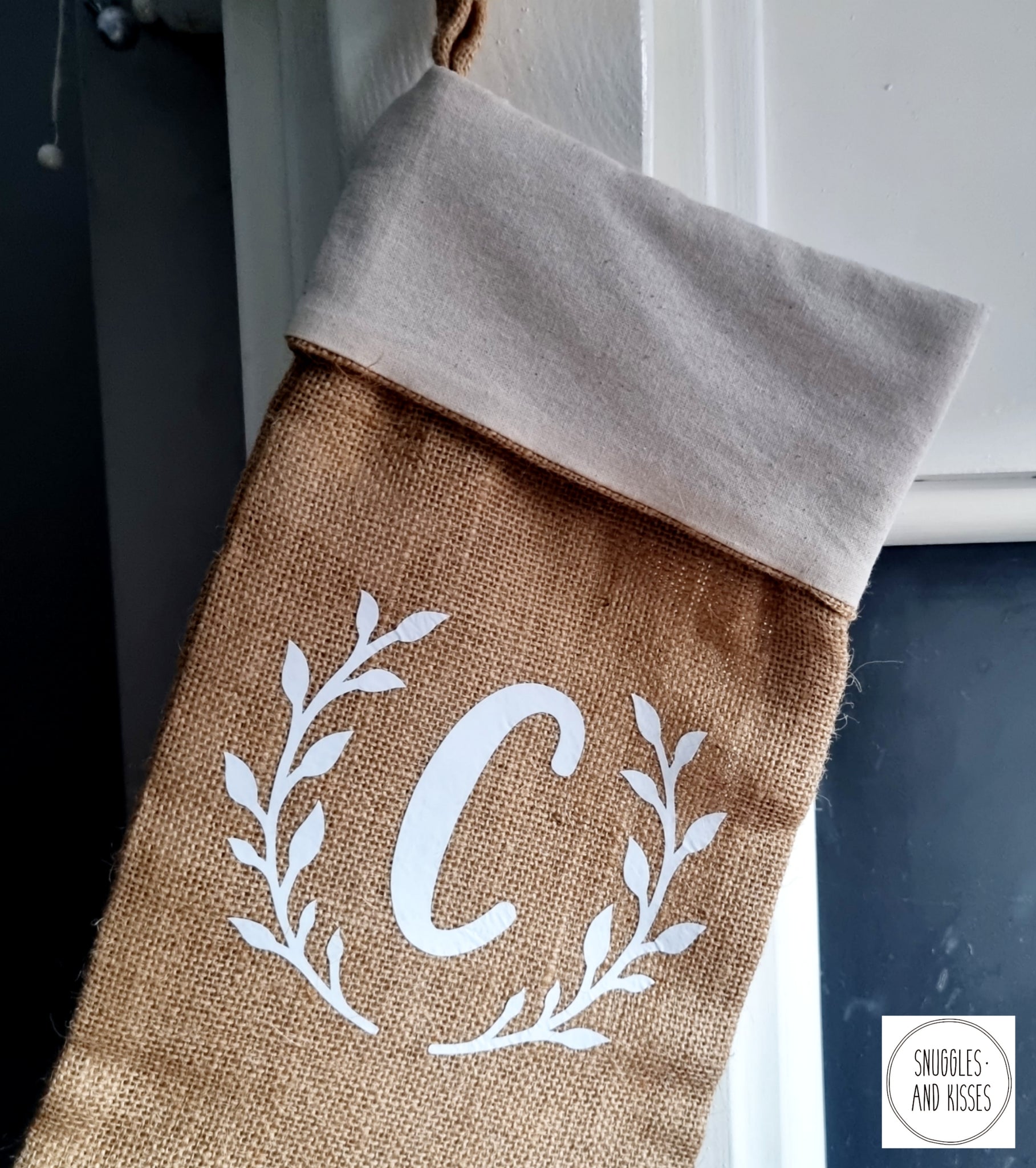 Personalised Jute Christmas Stocking