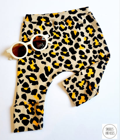 Leggings-Sand Leopard Print